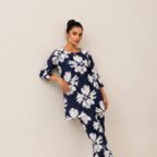 Navy Blossom Kurta Set