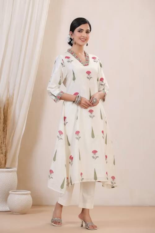 A LINE KURTA SET